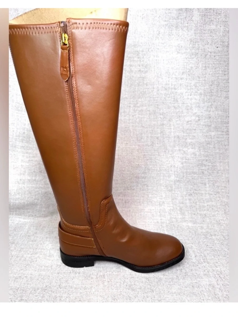 New - Franco Sarto Stretch Merina brown knee riding high boots size 7M preppy